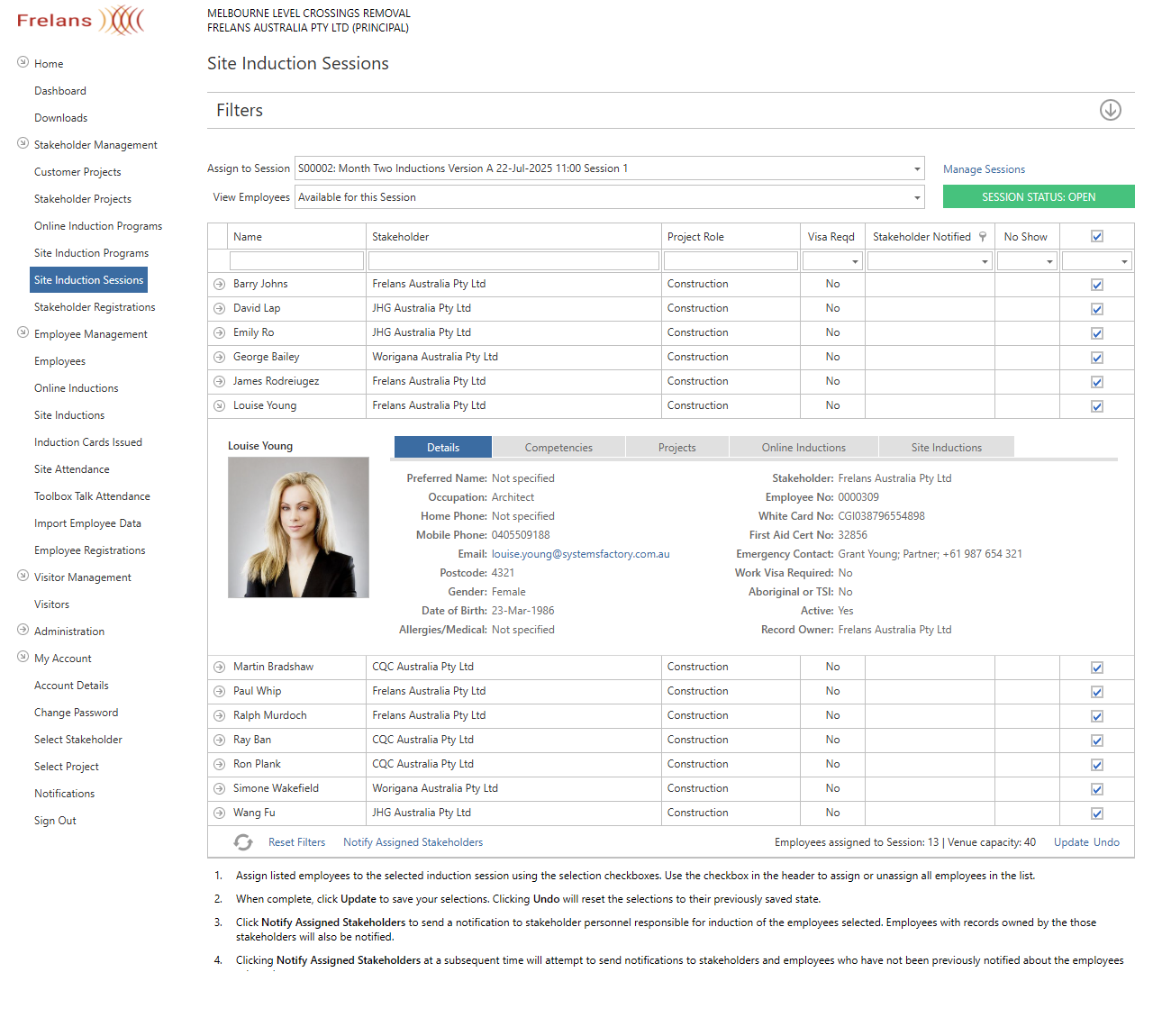 B2B Online & Site Induction Management Software - Systems Factory